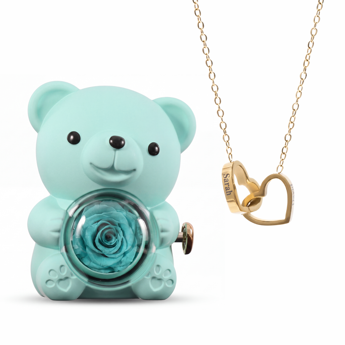 Eternal Bear & Personalized Necklace