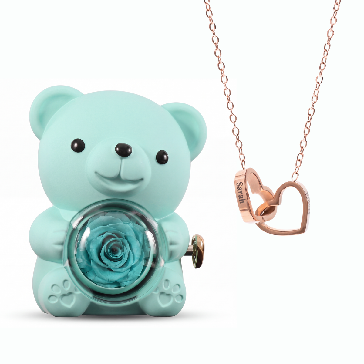 Eternal Bear & Personalized Necklace