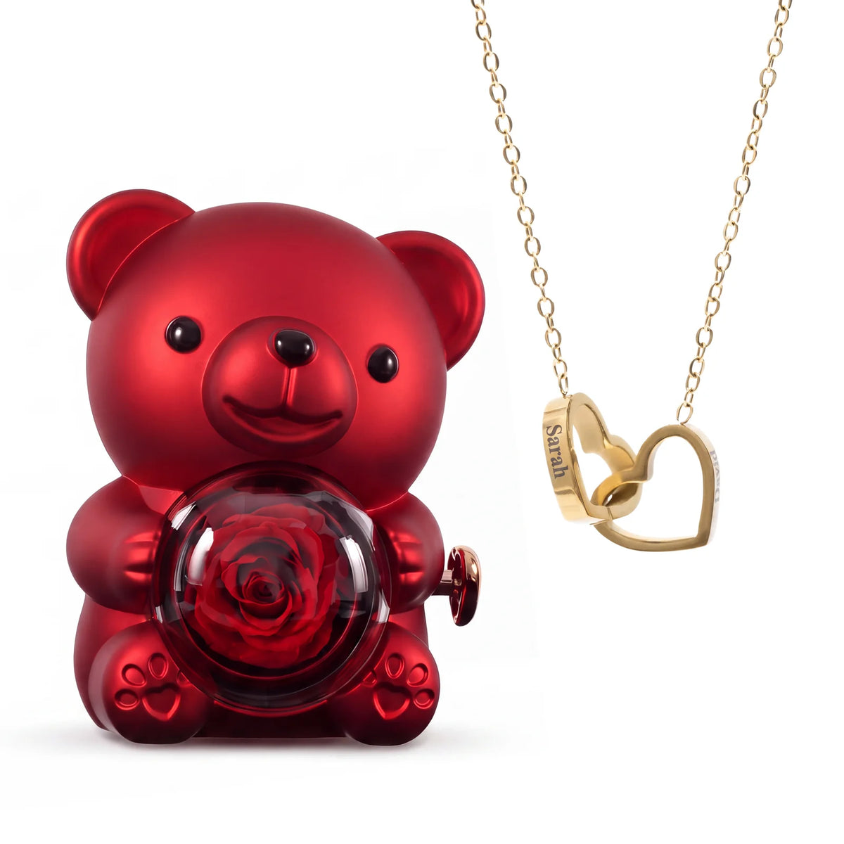 Eternal Bear & Personalized Necklace
