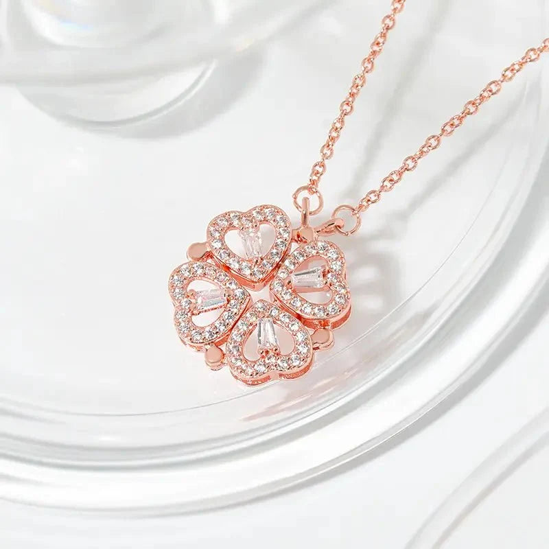 Collier trèfle coeurs - Soraya Memories