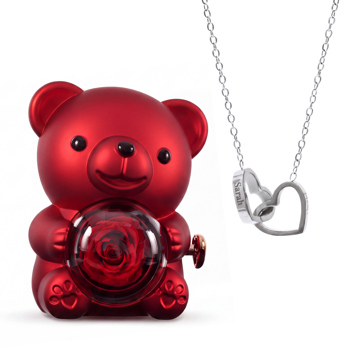 Eternal Bear & Personalized Necklace