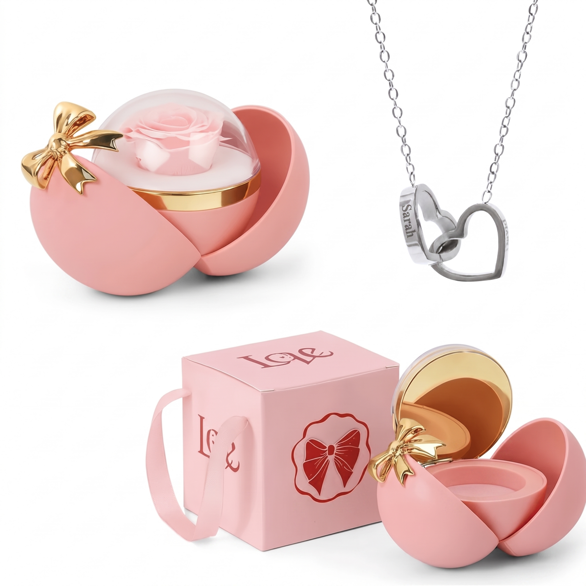 Eternal Globe & Personalized Necklace