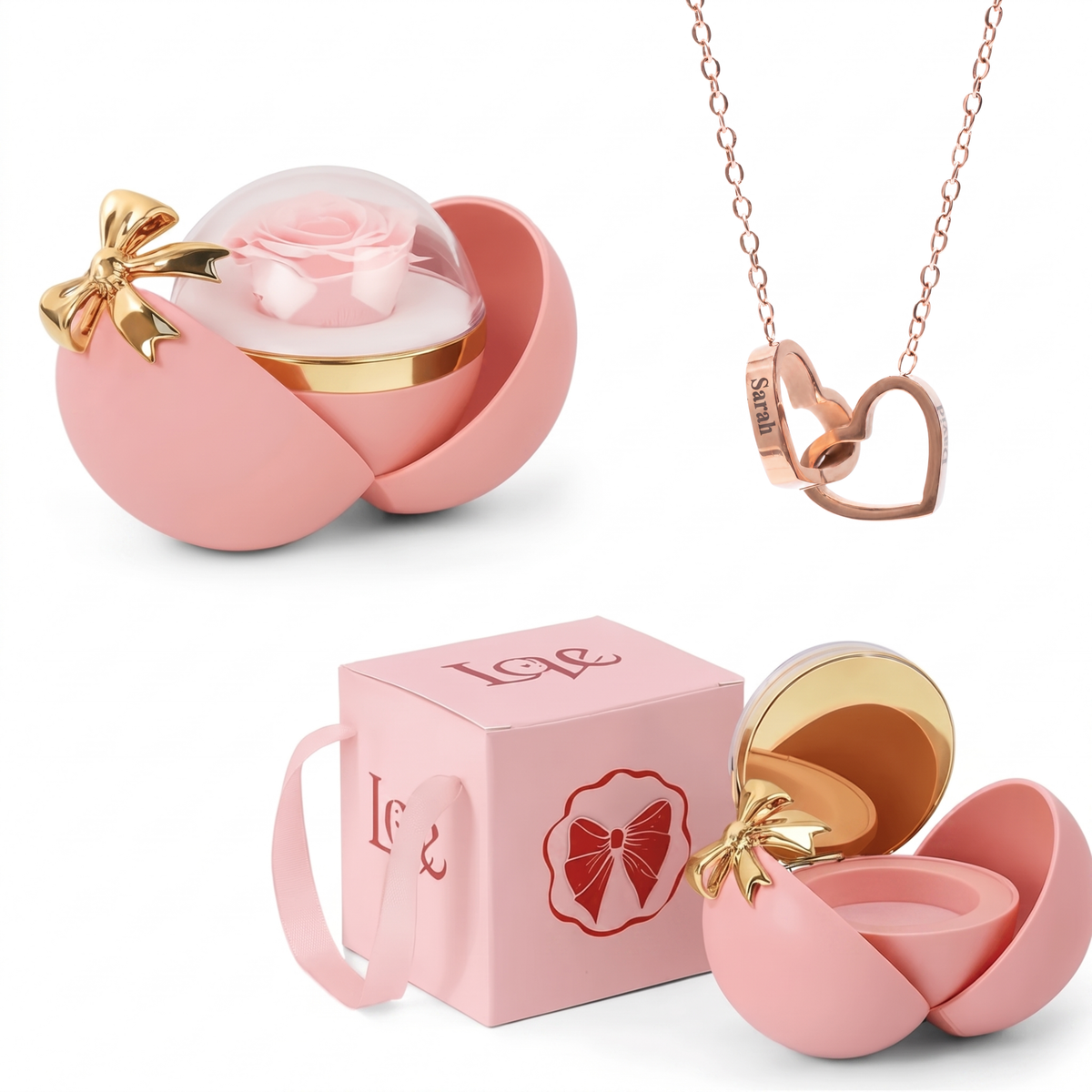 Eternal Globe & Personalized Necklace