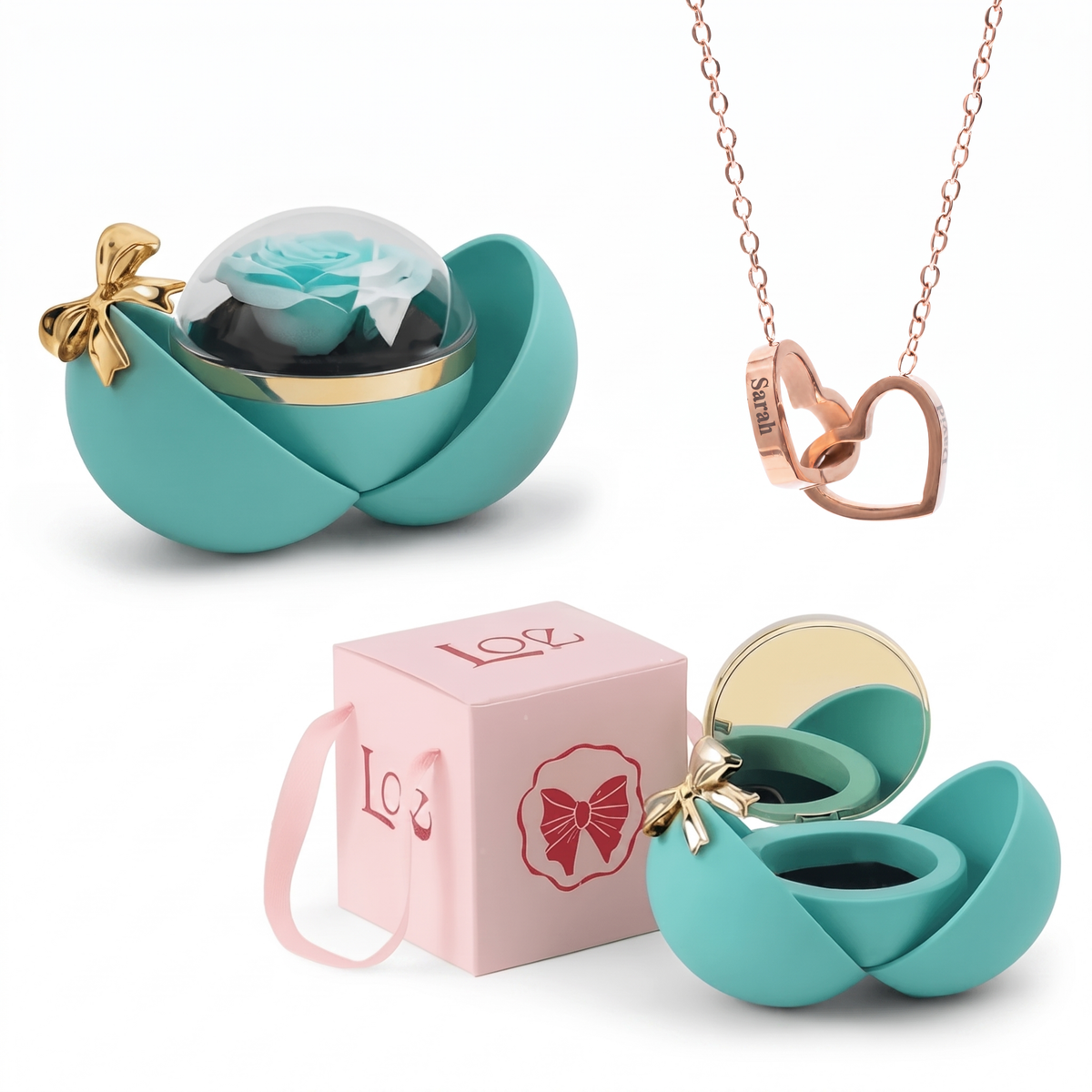 Eternal Globe & Personalized Necklace