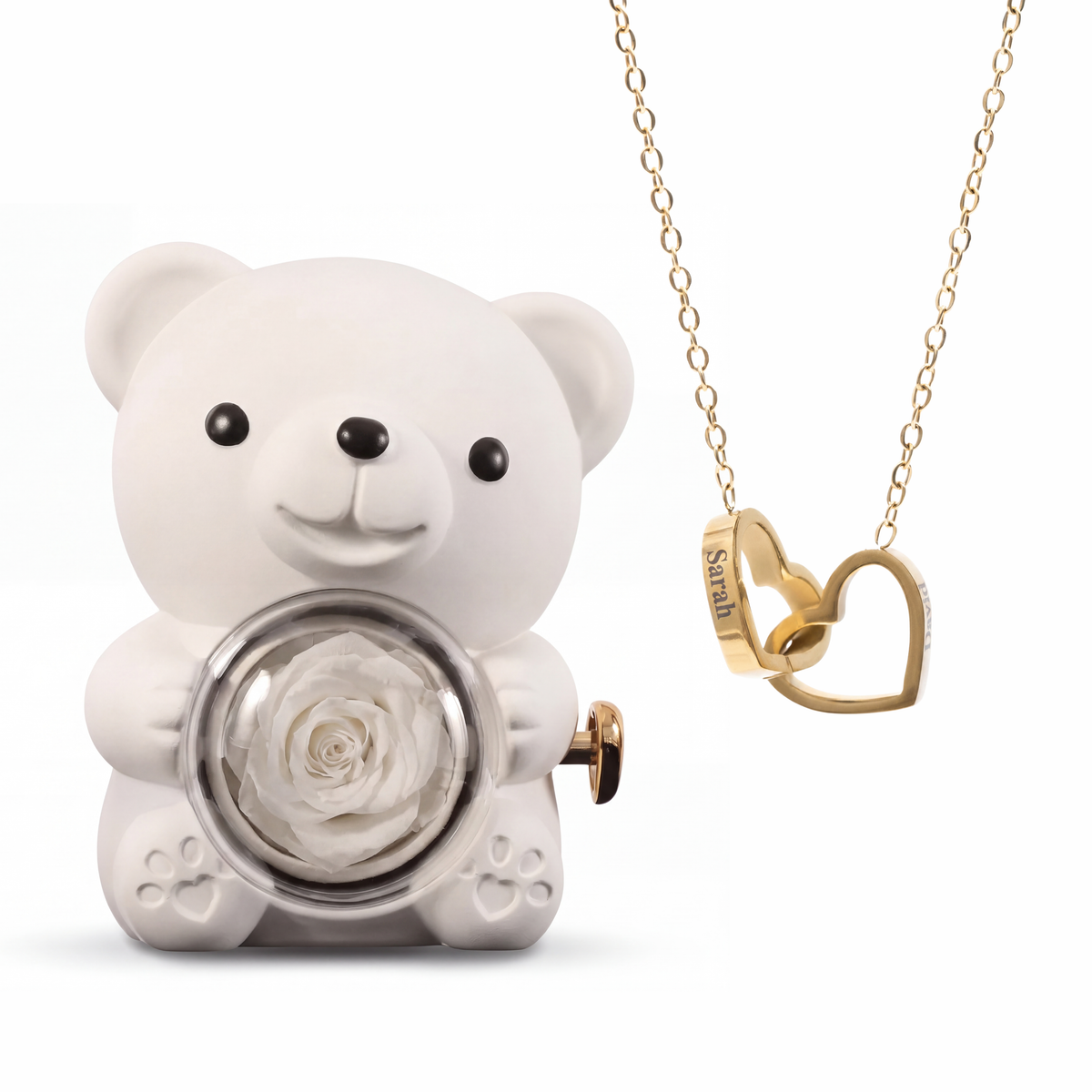 Eternal Bear & Personalized Necklace