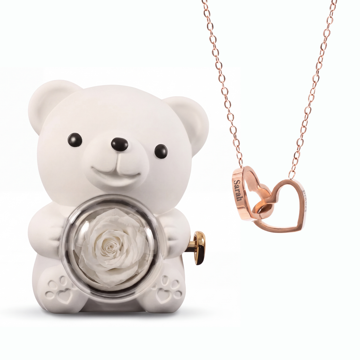 Eternal Bear & Personalized Necklace