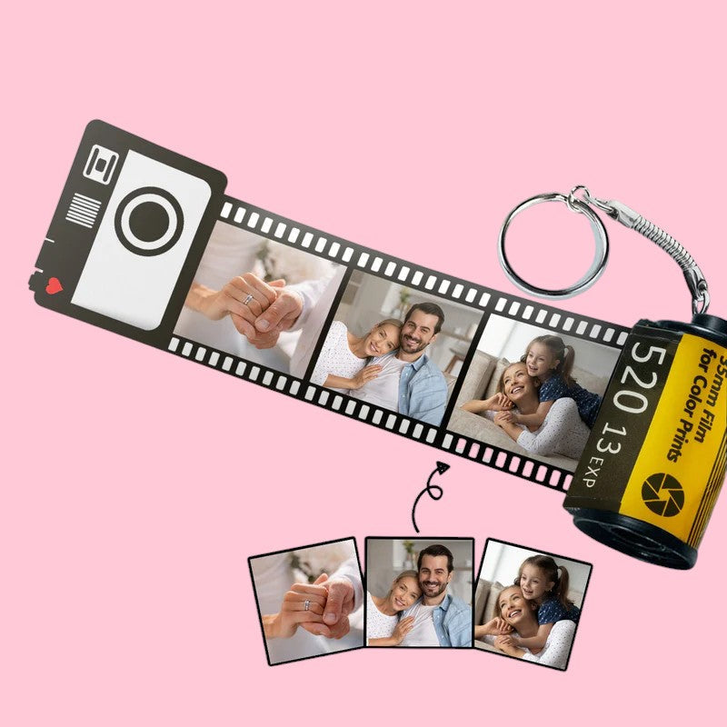 Llavero de carrete fotográfico