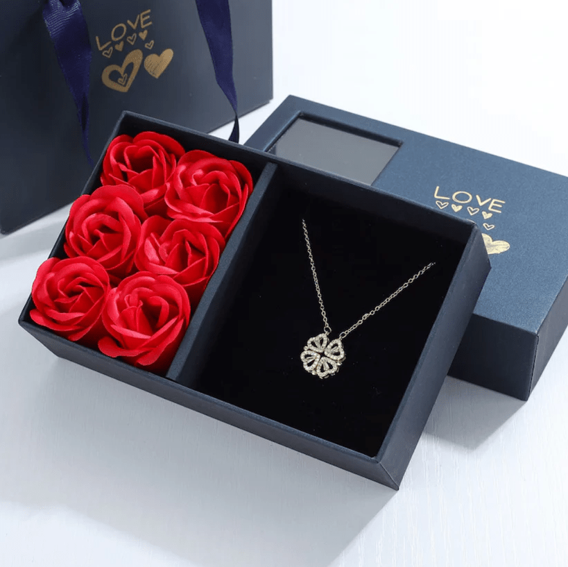 Collier trèfle coeurs - Soraya Memories