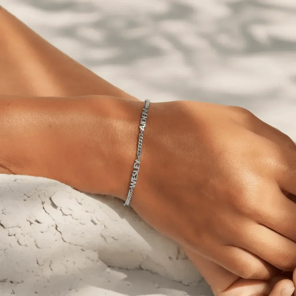 Pulsera de cadena con nombre personalizado
