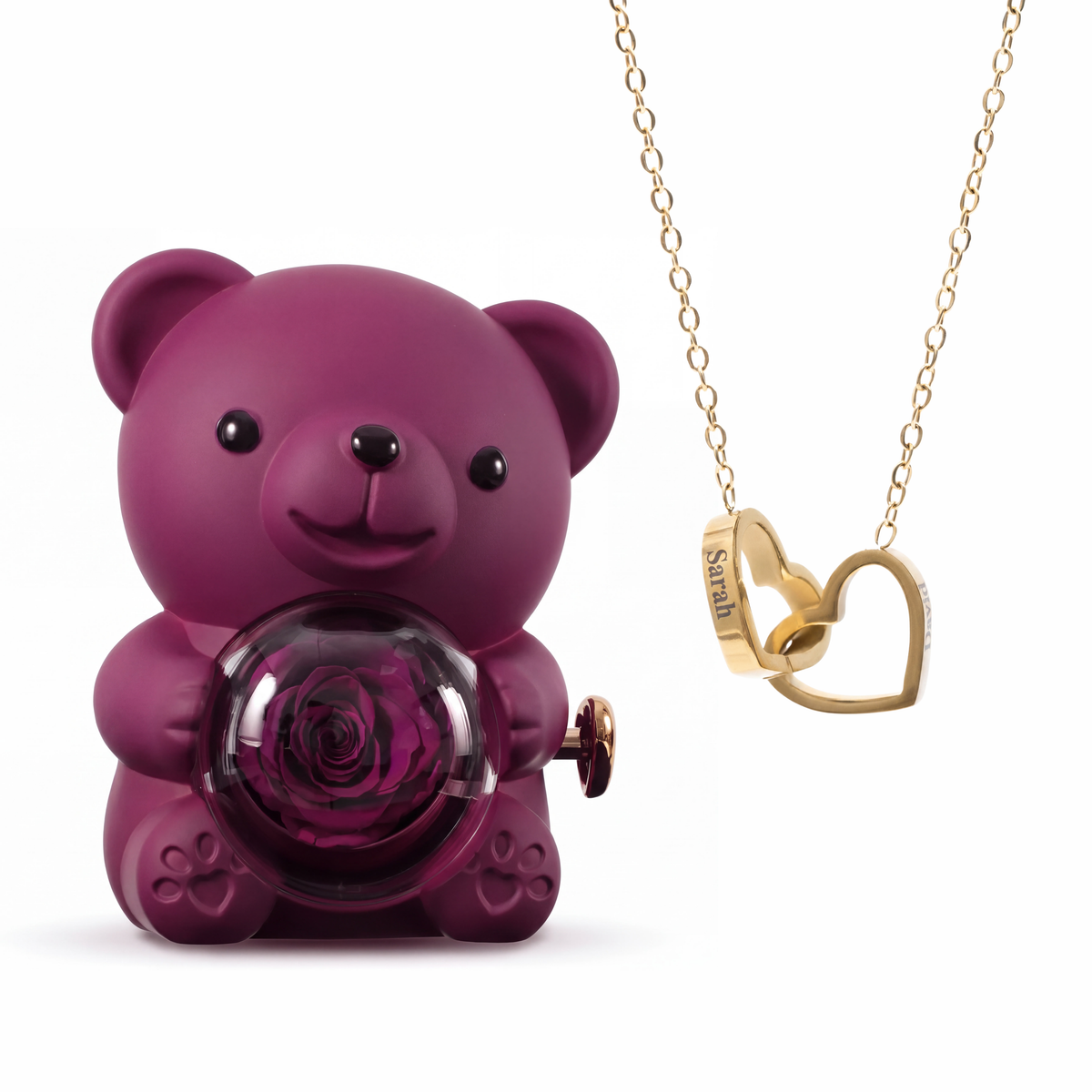 Eternal Bear & Personalized Necklace