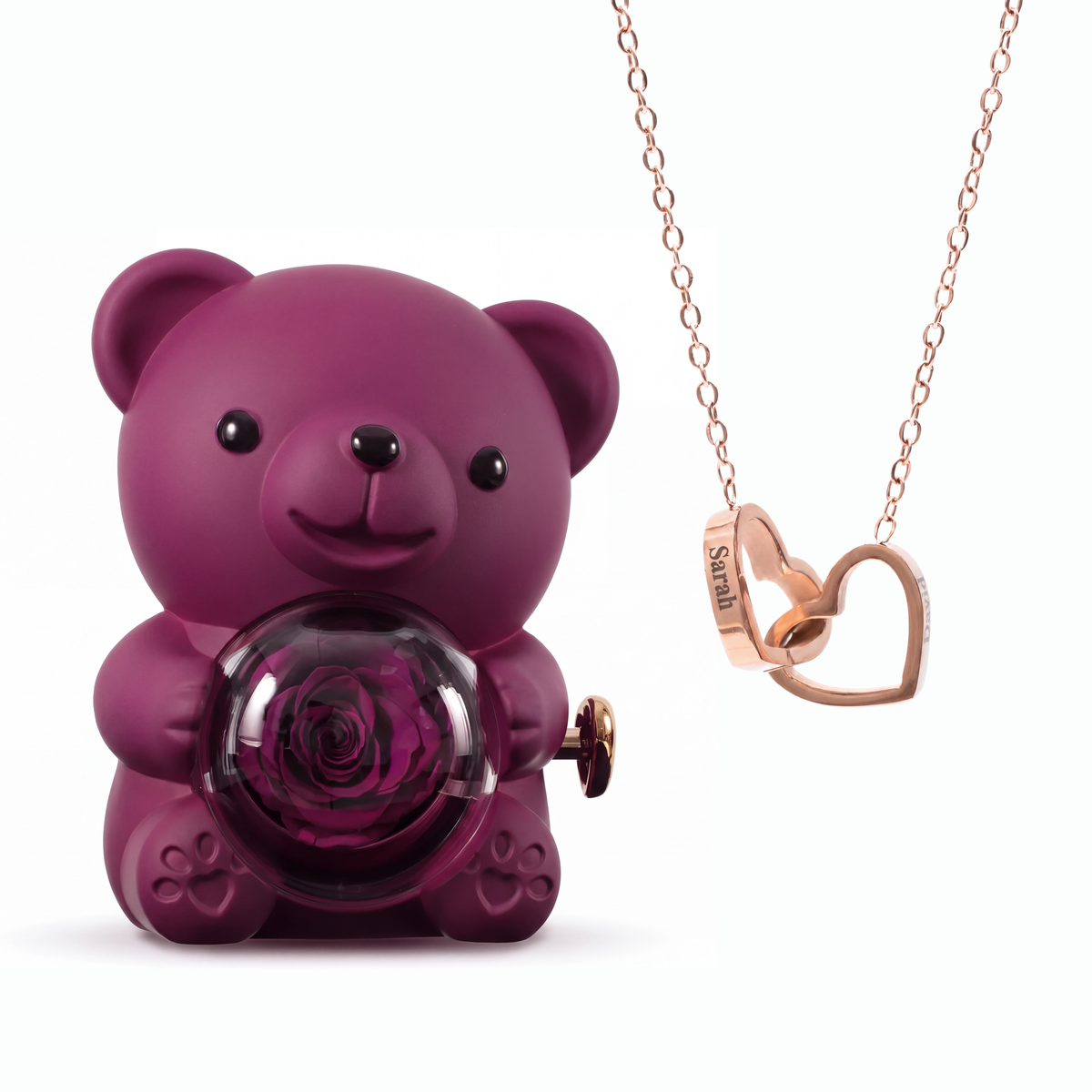 Eternal Bear & Personalized Necklace