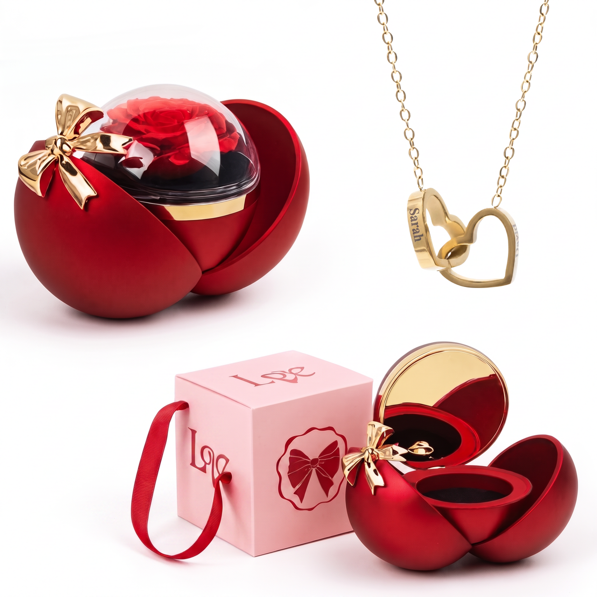 Eternal Globe & Personalized Necklace