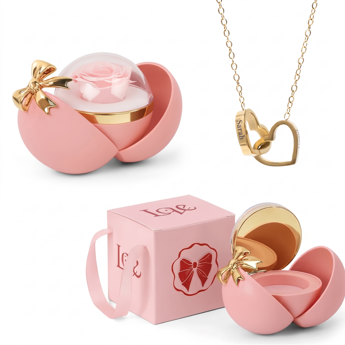 Eternal Globe & Personalized Necklace