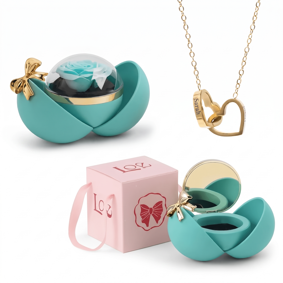 Eternal Globe & Personalized Necklace