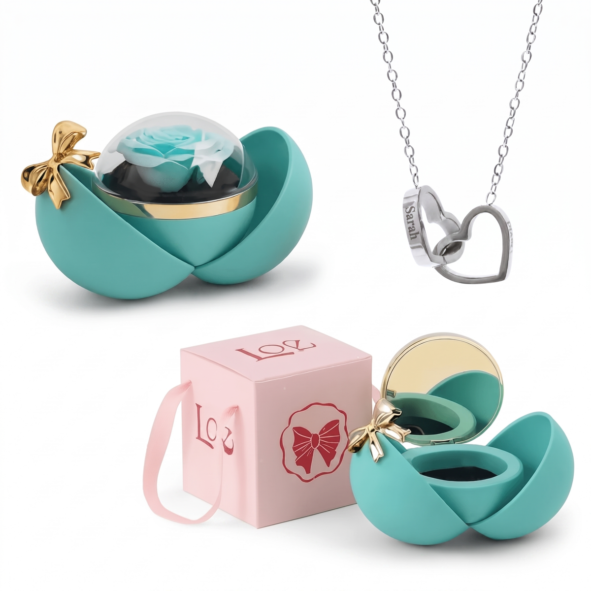 Eternal Globe & Personalized Necklace