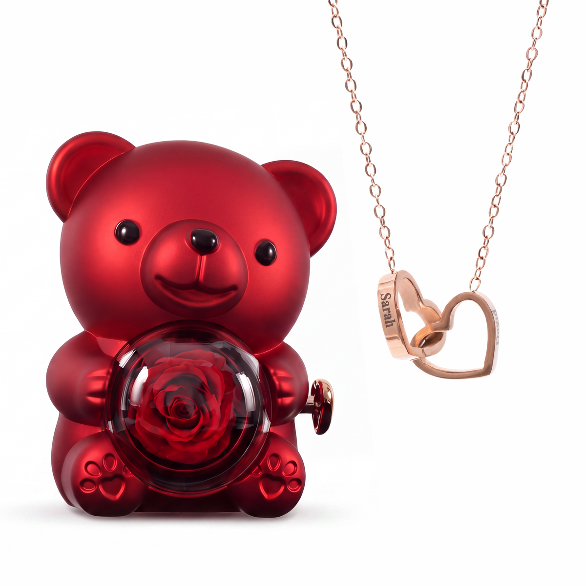 Eternal Bear & Personalized Necklace
