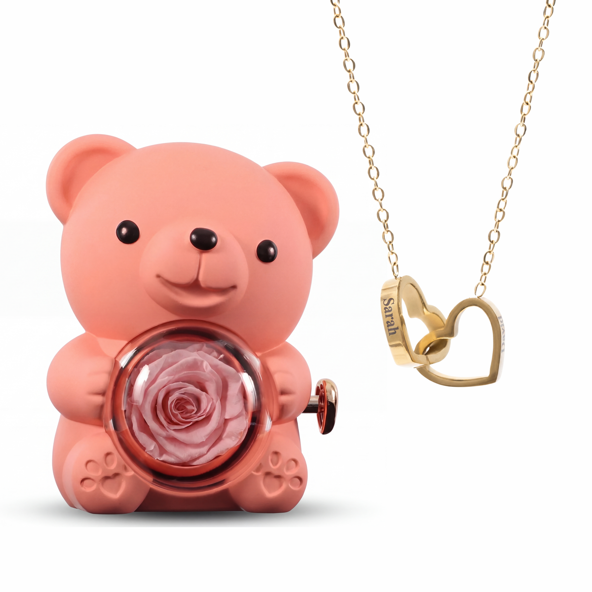 Eternal Bear & Personalized Necklace