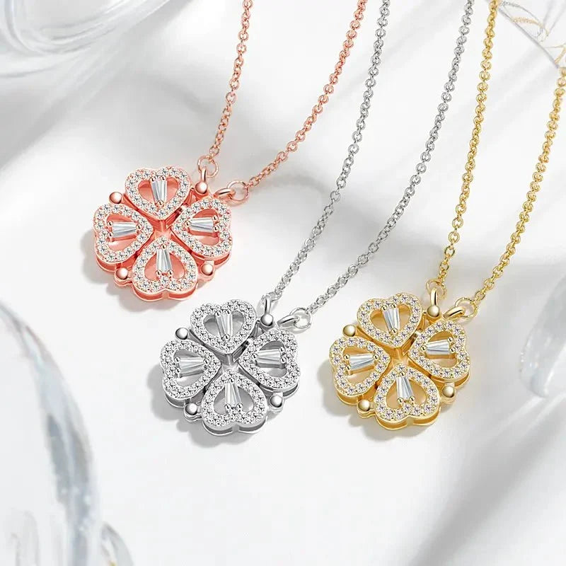 Collier trèfle coeurs - Soraya Memories