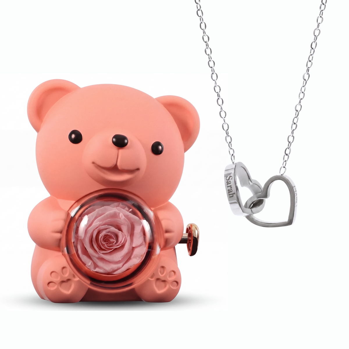 Eternal Bear & Personalized Necklace