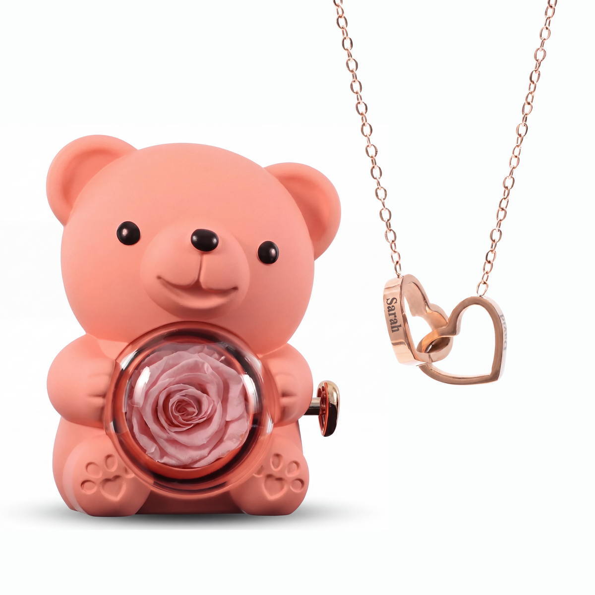Eternal Bear & Personalized Necklace