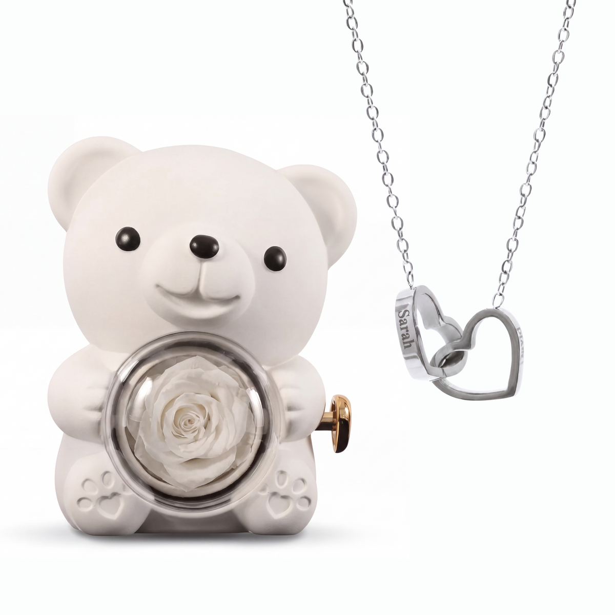 Eternal Bear & Personalized Necklace